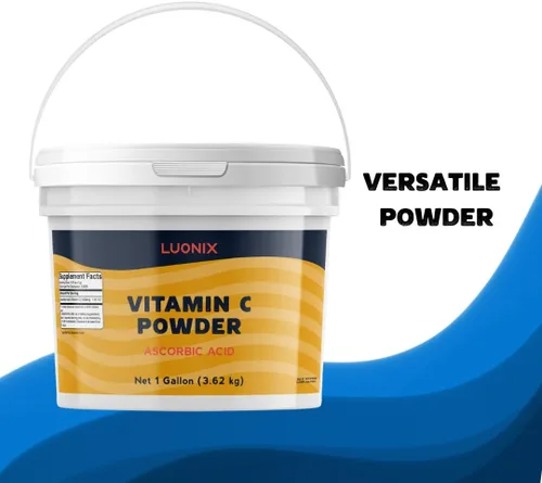 Vista 4 de Luonix Vitamina C en polvo, cubo de 1 galón, ácido ascórbico, suplemento