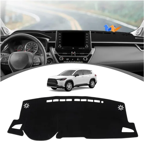 Vista 105 de FIILINES Cubierta para tablero Compatible con Mazda 3 2010-2013 Accesorios Tapete para tablero para Mazda 3 Accesorios Tapete para salpicadero