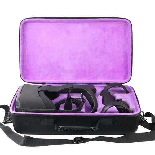 Vista 9 de khanka Hard Travel Carrying Case Replacement for Meta Oculus Quest 2 Virtual Reality VR Gaming & Accessories (inside Purple)