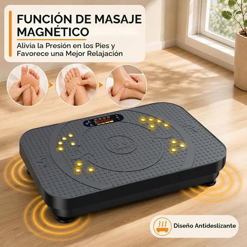 Vista 5 de Vibration Plate Exercise Machine, 999 Speeds Whole Body Workout Platform with 330LBS