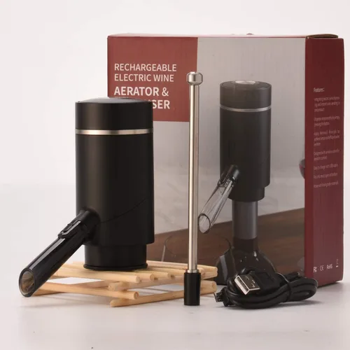 Vista 8 de Aireador eléctrico de vino, bomba dispensadora de vino, vertedor automático de vino, decantador de vino instantáneo, oxigenador de vino de un toque