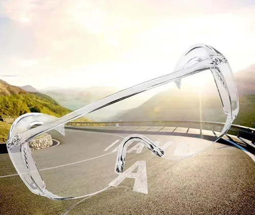 Vista 3 de Gafas de seguridad transparentes, a prueba de salpicaduras con antiniebla, gafas protectoras de laboratorio, gafas protectoras ligeras sobre gafas
