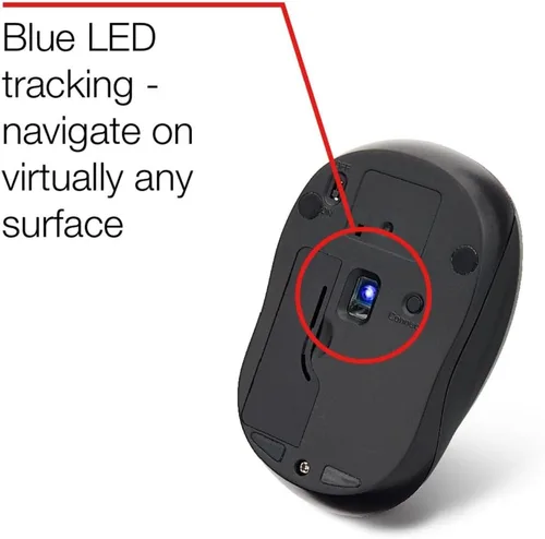 Vista 5 de Verbatim Ratón silencioso inalámbrico LED azul, plateado (paquete de 2)