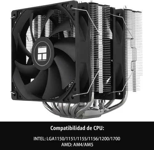 Vista 3 de Enfriador de CPU Thermalright Peerless Assassin 120 SE, 6 tubos de calor tecnología AGHP, ventiladores PWM duales de 120 mm, velocidad de 1550 RPM