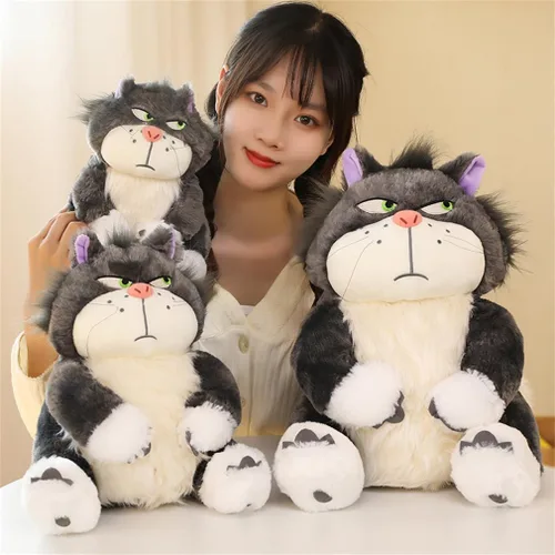 Vista 6 de EASELR Juguetes de Peluche de Gato Enojado de 12 Pulgadas, Lindo Gatito de Peluche Suave Kawaii Anime Gato Negro Malvado de Peluche para Cumpleaños