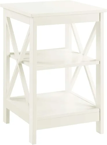 Vista 12 de Convenience Concepts Oxford Mesa Final de 15.75" - Mesa moderna de sala de estar con estantes de almacenamiento, mesa auxiliar de noche transicional