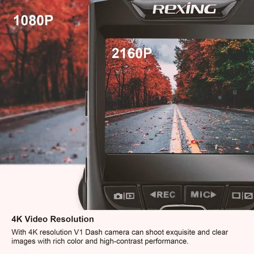 Vista 9 de rexing V1 2.4" LCD FHD 1080p 170 cámara grabadora gran angular para tablero Cámara para tablero con grabación de bucle G-Sensor, WDR