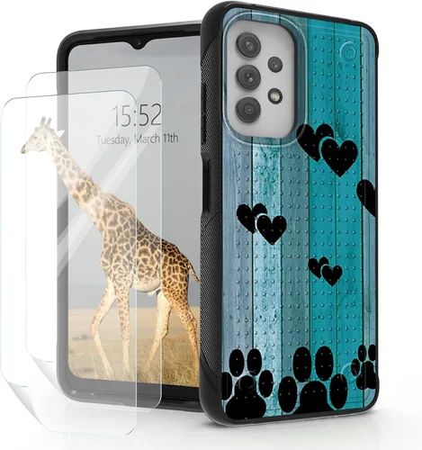 Vista 12 de Funda para Samsung Galaxy A23 Galaxy A13 4G/5G, Galaxy A04, Galaxy A04S, Galaxy A32 5G, con 2 protectores de pantalla, funda protectora de doble