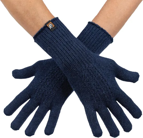 Vista 8 de Women's Baby Alpaca Mesh Knit Gloves, Made in USA, Super Soft Lightweight Winter Gloves Negro