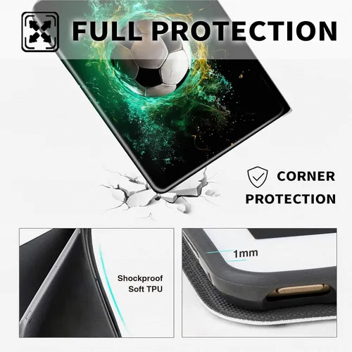 Vista 44 de Funda para tablet Kinlde Fire HD 10 (11ª generación 2021) Fire HD 10 Plus 2021, delgada, de piel sintética, con función atril, función atril