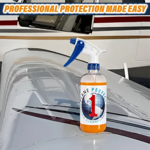 Vista 4 de Plane Perfect 1 revestimiento de cerámica SiO2 de grado aeronáutico – Spray detallador rápido de alto brillo – Sin agua, protección hidrofóbica