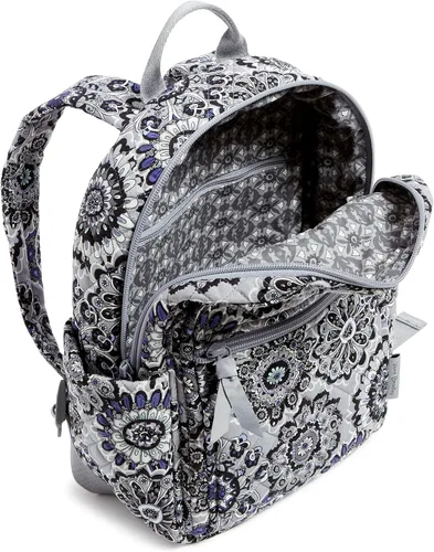 Vista 3 de Mochila pequeña de algodón para mujer, Medallón Tranquil - Algodón Reciclado