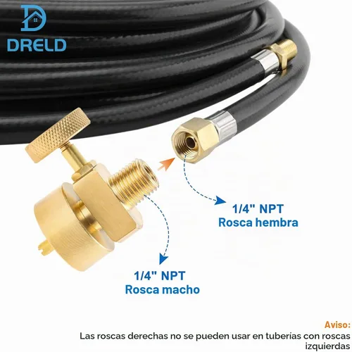 Vista 7 de Adaptador de recarga de tanque de propano de 1 lb para válvula de control