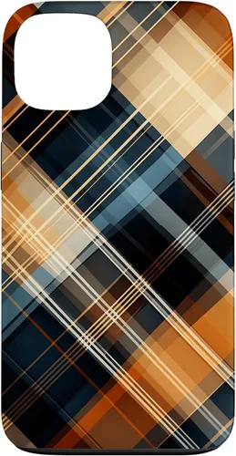 Vista 7 de Navy Black and Orange Plaid Halloween Fall Autumn Pumpkins Case for iPhone 17