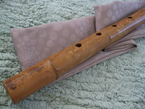 Vista 5 de 1.8 Shakuhachi pentatónico sin extremo de raíz 5 agujeros - Instrumento Zen tradicional