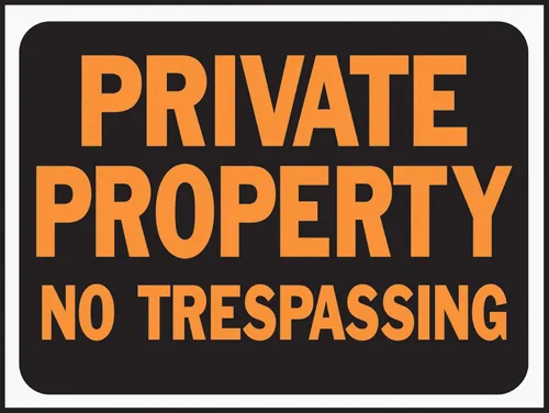 Vista 7 de HY-KO Products 3016 Private Property-Keep Out - Letrero de plástico, 9 "x 12", naranja/negro