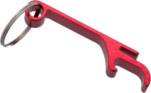 Vista 5 de Juego de 6 llaveros coloridos de aluminio para abrebotellas de metal para hombres (Fuschia)