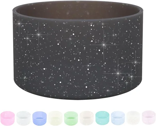 Vista 7 de Funda protectora de silicona con purpurina WORBSS para taza Stanley Cup H2.0 de 20, 30, 40 onzas y botella Hydro Flask de 18-24 onzas con cubierta