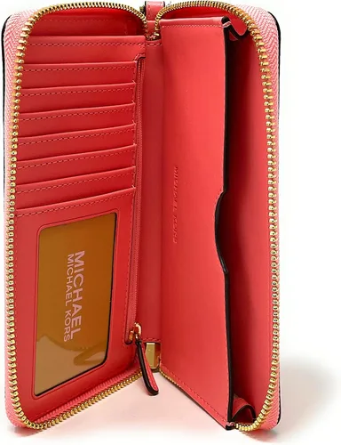 Vista 4 de Cuero Michael Kors Jet Set viaje grande plana multifunción teléfono pulsera cuero Pebble