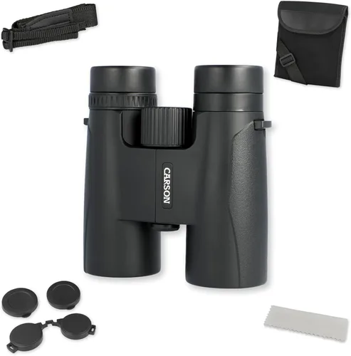 Vista 5 de Carson Makalu - Prismáticos compactos de 0.335 x 1.417 in, ópticos multicapa con prismas BK7 con funda protectora y correa para el cuello para uso