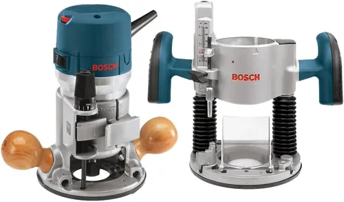 Vista 2 de Kit combinado BOSCH 1617EVSPK de herramientas de enrutador de madera con base de enrutador Bosch debajo de la mesa con llave hexagonal de sobremesa