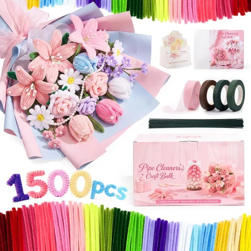 Vista 9 de Zrpot Kit de 1500 piezas de limpiapipas de Halloween a granel Multicolor 2