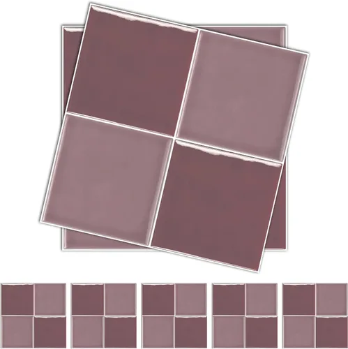 Vista 55 de Alwayspon Adhesivo de vinilo brillante de ladrillo de Provenza, autoadhesivo para azulejos de pared de transferencia de salpicaduras para cocina