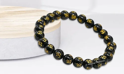 Vista 357 de Amazing Gemstone Crystal Bracelet for Women Men's Gifts - Protection Healing Crystal Bracelet - 8mm Gemstone Beaded Stretchable Bracelet Pulseras
