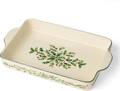 Vista 26 de Lenox 898272 Plato Cubierto Navideño, Pequeño, Navidad, Vajilla Festiva para Servir