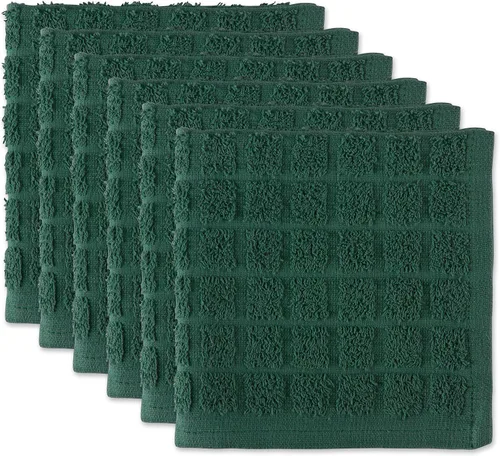 Vista 24 de DII Basic Terry Collection - Juego de paños de cocina sólidos para ventana, 12 x 12, aguacate, 6