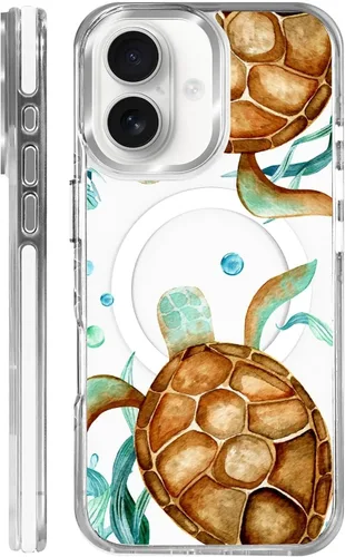 Vista 109 de Funda para iPhone 13 Pro, transparente con bonito patrón de tiburón azul, compatible con Magsafe funda protectora suave para mujeres y niñas (blanco)