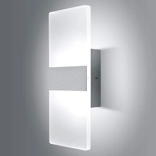 Vista 11 de Lightess Apliques de pared modernos con interruptor regulable. Lámpara de pared LED de 12 W, de acrílico, con luz superior e inferior