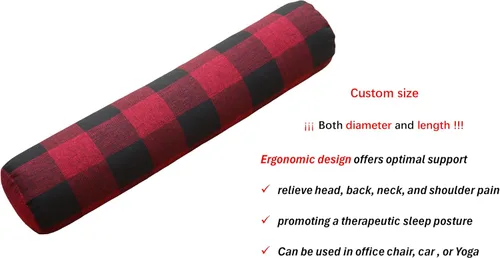 Vista 3 de Ginsimar Almohada cervical de espuma viscoelástica para el cuello, cuello redondo, soporte para dormir, almohada para cama, piernas, espalda y yoga