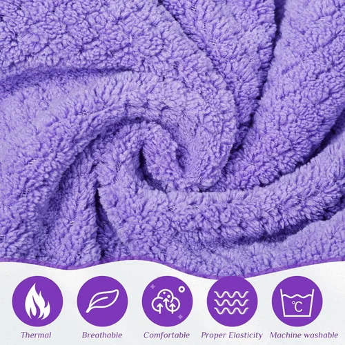 Vista 3 de 4 toallas envolventes para mujer, bata de spa con cierre ajustable, parte superior elástica, envoltura ligera para baño y ducha