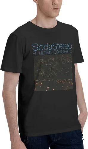 Vista 2 de Soda Stereo El Ultimo Concierto B T Shirt Mens Summer Tee Casual Short Sleeve Tops