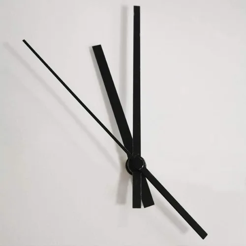 Vista 5 de Savannan Reloj de pared de madera de 12 pulgadas de mediados de siglo abstracto geométrico bloque de color 3D amarillo, negro gris, funciona
