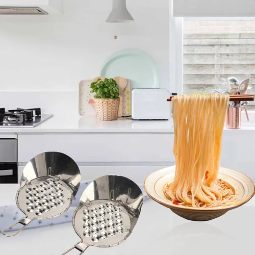 Vista 7 de 2 raspadores de gelatina multiusos, raspador de fideos fríos de metal, rallador de queso, conveniente herramienta de preparación de alimentos