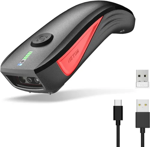 Vista 11 de NETUM CS7501 Escáner de código QR - Escáner de código de barras Bluetooth actualizado, mini lector de código de barras portátil 1D y 2D para gestión
