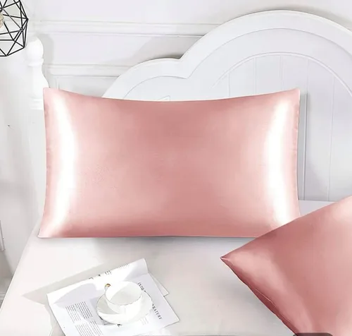 Vista 4 de SkinBiome Juego de 2 fundas de almohada de satén Fundas de almohada de seda para cabello y piel Fundas de almohada refrescantes con cierre