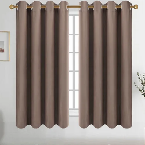 Vista 154 de Diraysid Cortinas opacas beige con ojales para dormitorio, con aislamiento térmico, cortinas de oscurecimiento de habitación, 38 x 54 pulgadas, 2