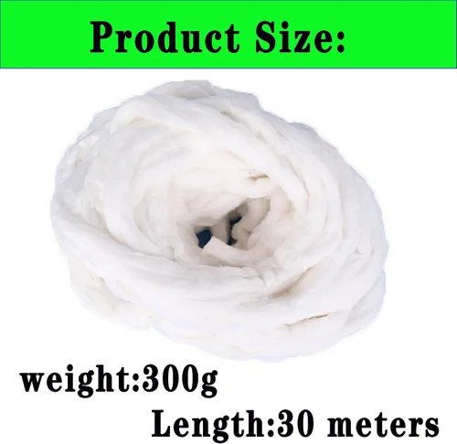 Vista 2 de Bobina de belleza de algodón puro de 10.58 oz, bolas de algodón orgánico, rollo de salón, súper suave, 100 pies / 98.4 ft para manicura profesional