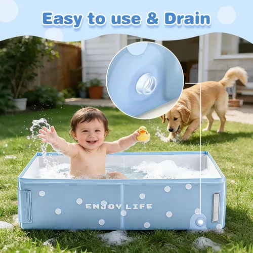 Vista 8 de Bañera para niños pequeños para ducha, bañera plegable para bebé, bañera portátil para niños y bañera plegable para niños pequeños de 1 a 8 años
