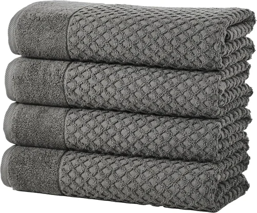 Vista 28 de Great Bay Home - Toallas de mano 100% algodón blanco, 6 toallas de baño suaves para manos, altamente absorbentes y de secado rápido, colección 01