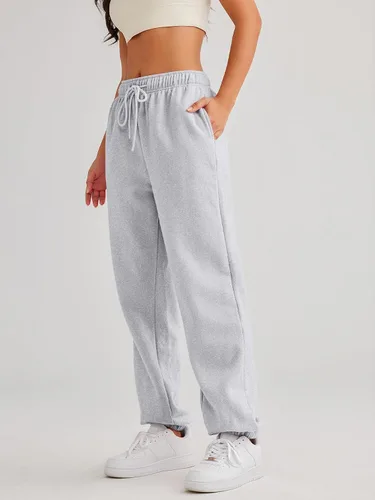 Vista 3 de AUTOMET Pantalones deportivos holgados de forro polar para mujer