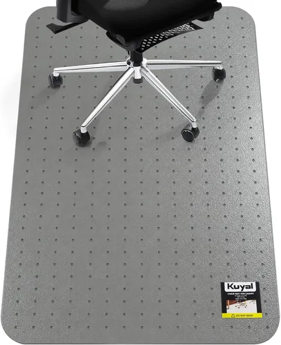 Vista 16 de Alfombrilla para Silla de Oficina Kuyal para Alfombra, 32x48 Transparente de Alta Resistencia, Protector Bajo Escritorio para Pisos Alfombrados