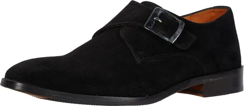 Vista 2 de Carlos by Carlos Santana Freedom Monk-Strap Mocasines para hombre gamuza de piel de becerro negra