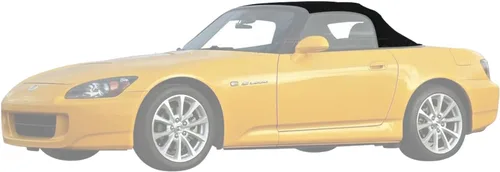 Vista 2 de Techo abatible (2202-2009), de paño de Haartz Stayfast con ventana de vidrio para Honda S2000, Negro