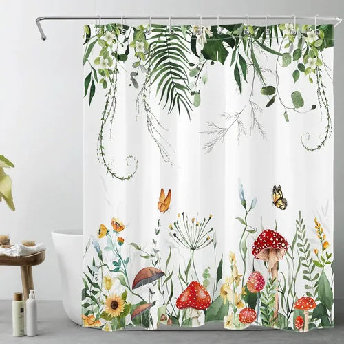 Vista 35 de LB Cortina de ducha de fútbol americano, juego deportivo, acuarela, fondo negro, cortina de baño de dibujos animados, tela de poliéster decorativa