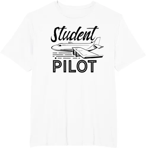 Vista 9 de Camiseta de aviación Aviador Aviador Student Pilot, Blanco