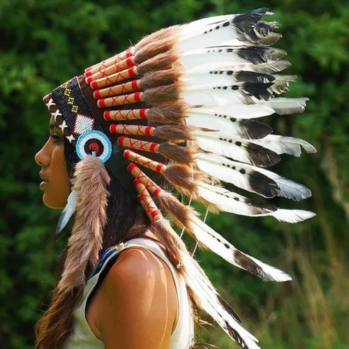 Vista 7 de Novum Crafts Tocado de plumas Inspirado en indios nativos americanos Elige